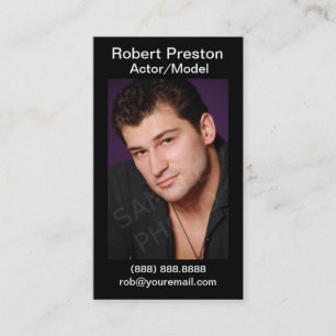 Cartes de visite de Headshot d'acteur