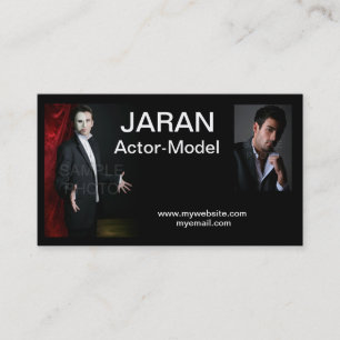 Cartes de visite de Headshot d'acteur