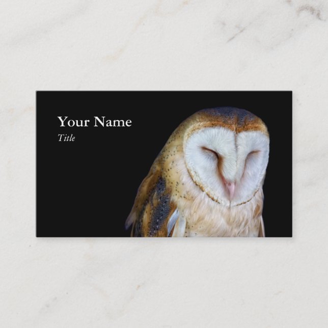 Cartes de visite de hibou de grange (Devant)