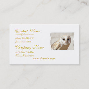 Cartes de visite de hibou de grange de Milou