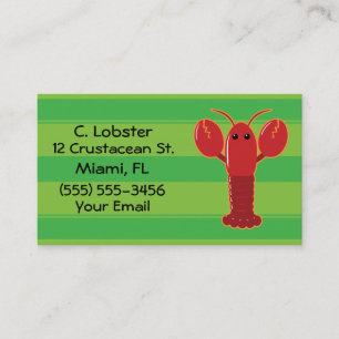Cartes de visite de homard