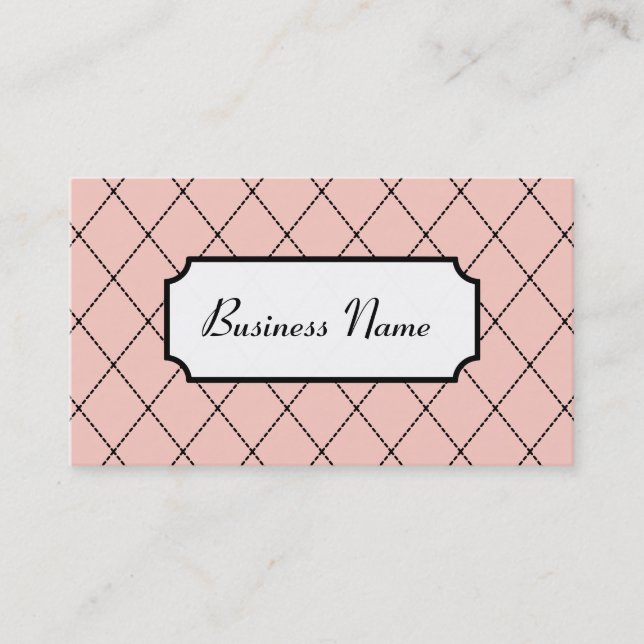 Cartes de visite de Jacquard rose rétro (Devant)