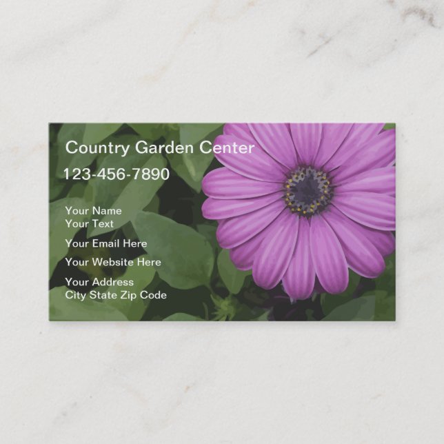 Cartes de visite de jardinage (Devant)