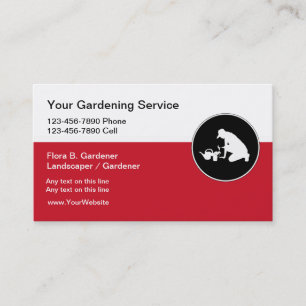 Cartes de visite de jardinier