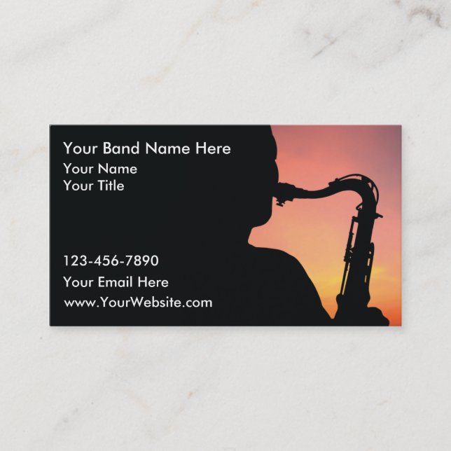 Cartes de visite de jazz (Devant)