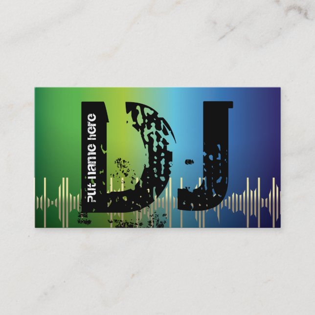 Cartes de visite de jockey DJ (Devant)