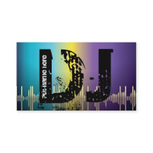 Cartes de visite de jockey DJ