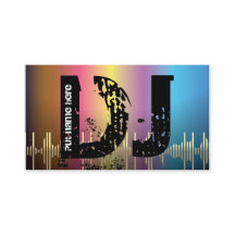Cartes de visite de jockey DJ