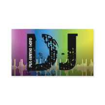 Cartes de visite de jockey DJ