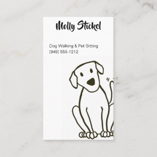 Cartes de visite de la balade à chiens ou de la sé