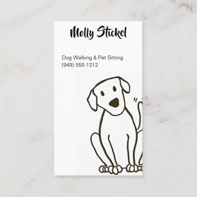 Cartes de visite de la balade à chiens ou de la sé (Devant)