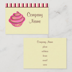 Cartes de visite de la boulangerie Cupcake sur mes