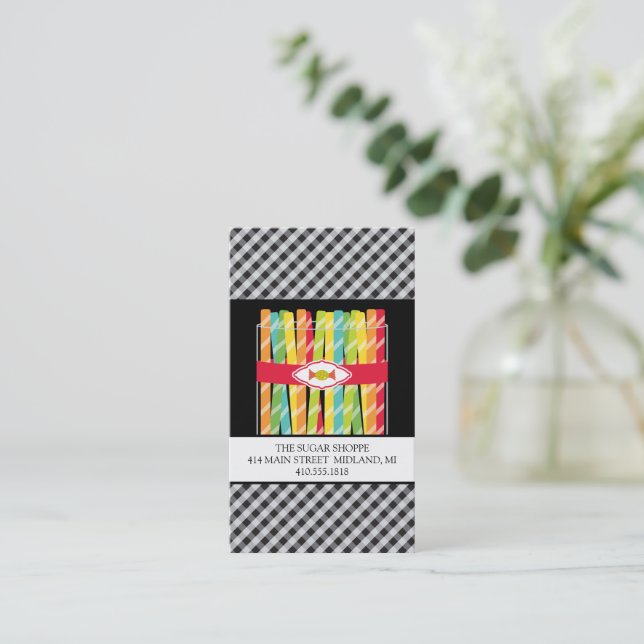 Cartes de visite de la boutique de bonbons (Debout devant)