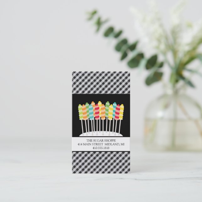 Cartes de visite de la boutique de bonbons (Debout devant)