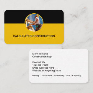 Cartes de visite De La Construction Et Du Toit