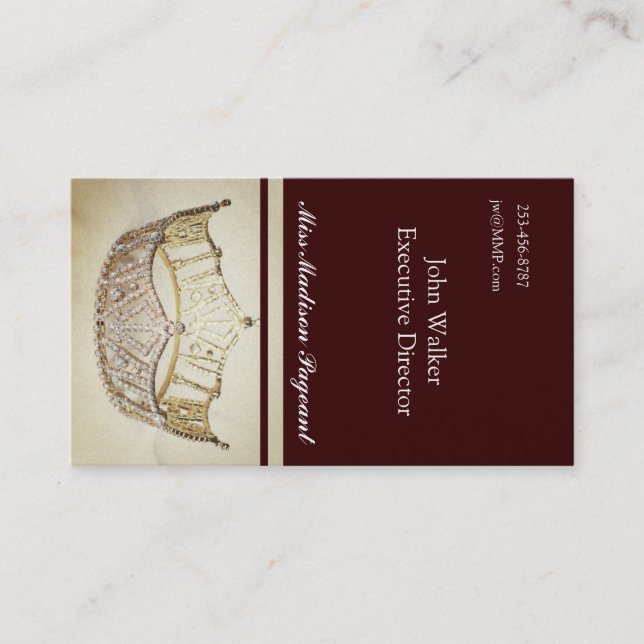 Cartes de visite de la Couronne Brown or de style  (Devant)