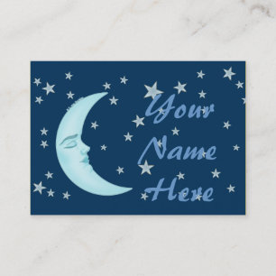 Cartes de visite de la lune endormie