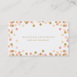 Cartes de visite de la partie   de confettis