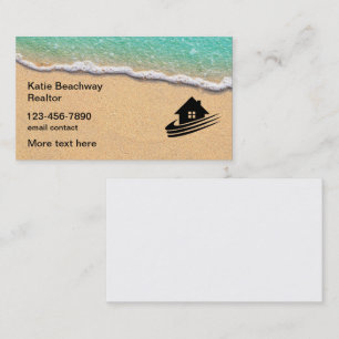 Cartes de visite de la plage de sable