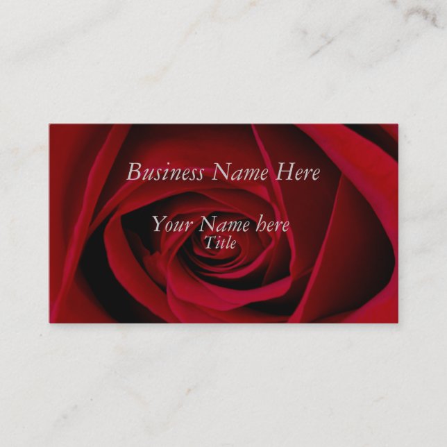 Cartes de visite de la Rose rouge (Devant)
