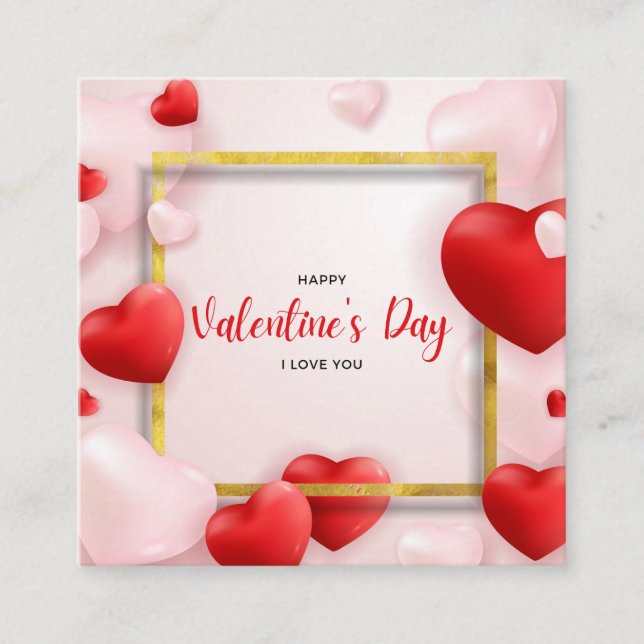 Cartes de visite de la Saint Valentin (Devant)