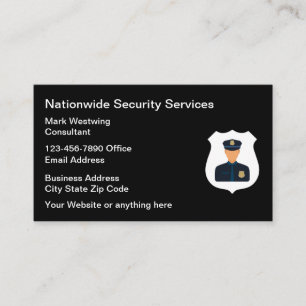 Cartes de visite de la sécurité des services de sé