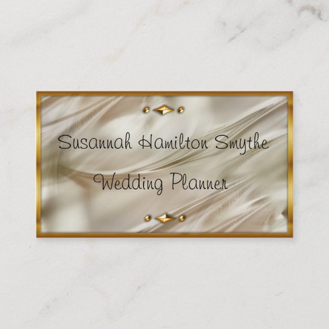 Cartes de visite de la soie d'ivoire et du Wedding (Devant)