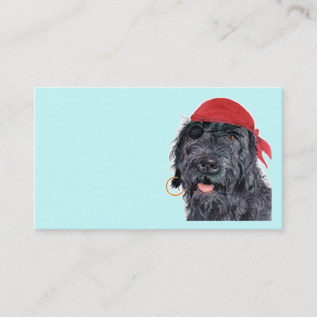 Cartes de visite de Labradoodle de pirate (Devant)