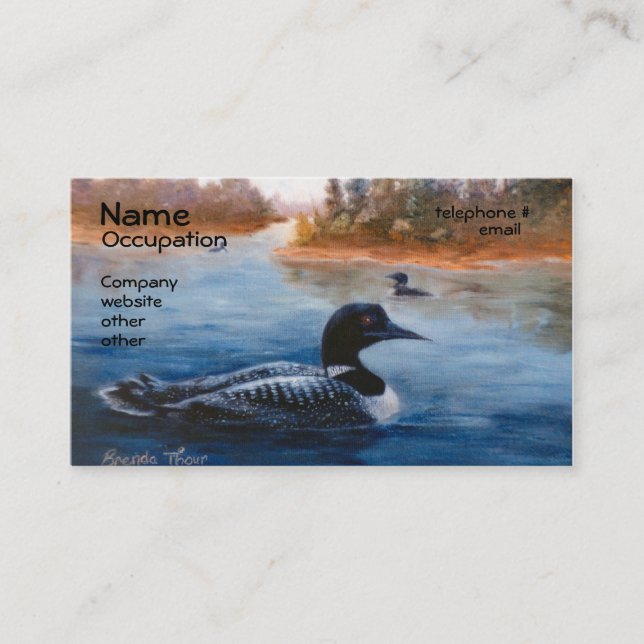 Cartes de visite de lac loon (Devant)