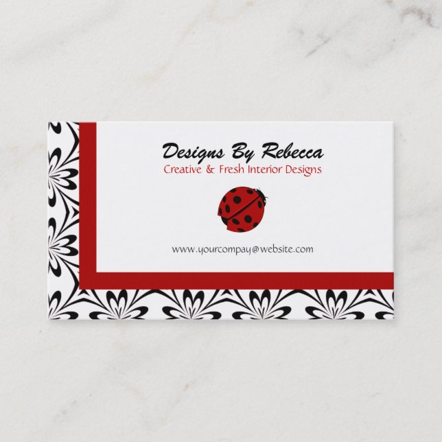 Cartes de visite de Lady Bug (Devant)