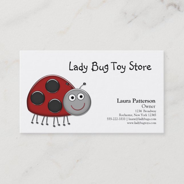 Cartes de visite de Ladybug (Devant)
