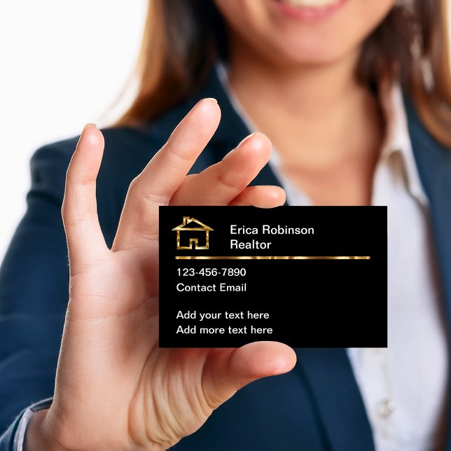 Cartes de visite de l'agent de vente immobilier cl (Créateur téléchargé)