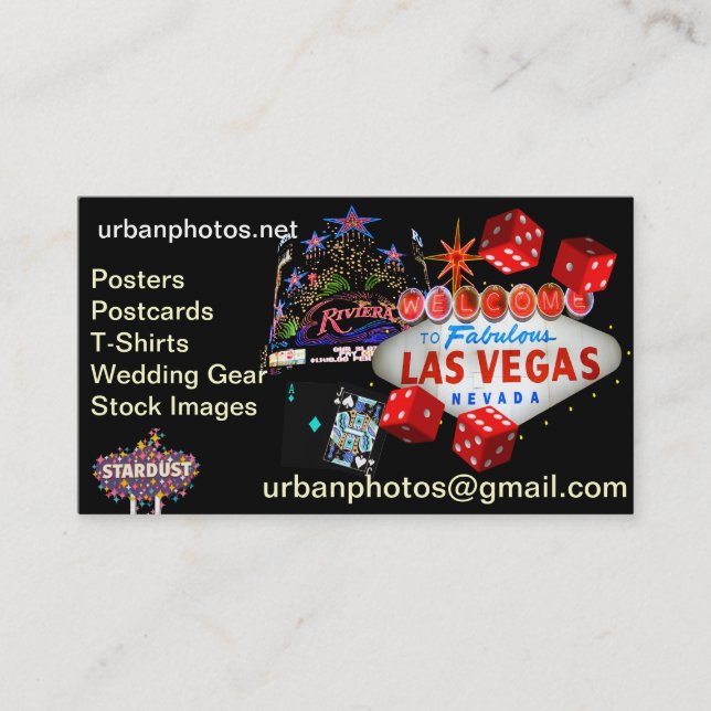 Cartes de visite de Las Vegas (Devant)