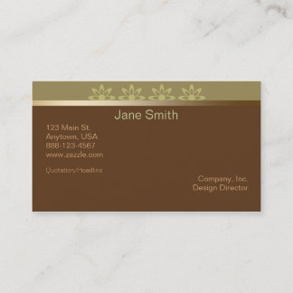 Cartes de visite de Latte de café