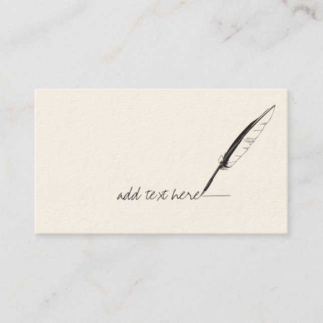 Cartes de visite de l'auteur de Feather Quill (Devant)