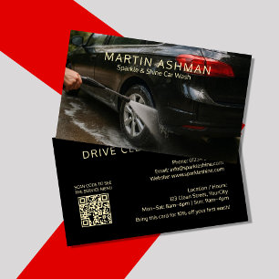 Cartes de visite de lavage de voiture personnalisé
