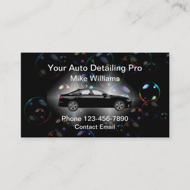 Cartes de visite de lave-auto Coolest Auto Detail (Devant)