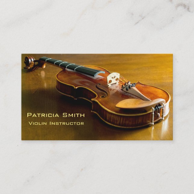 Cartes de visite de leçon de violon (Devant)