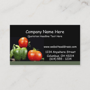 Cartes de visite de légumes