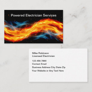 Cartes de visite de l'électricité