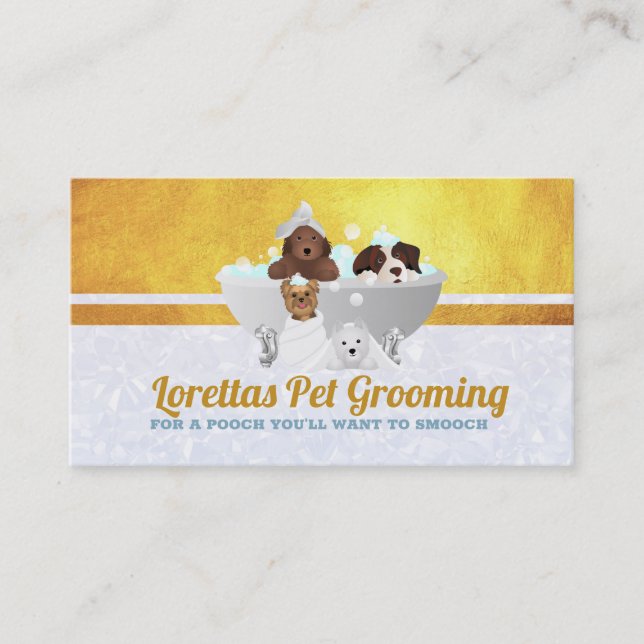 Cartes de visite de l'élevage de chiens (Devant)