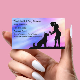Cartes de visite de l'entraîneur de chien Canine