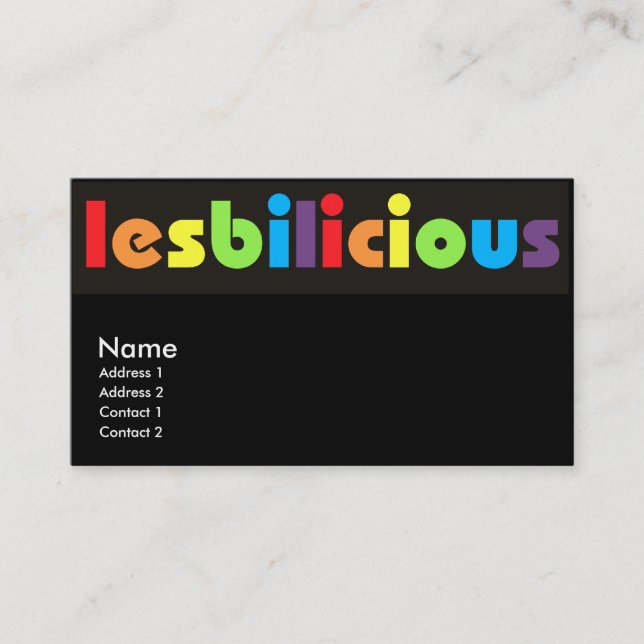 Cartes de visite de Lesbilicious (Devant)