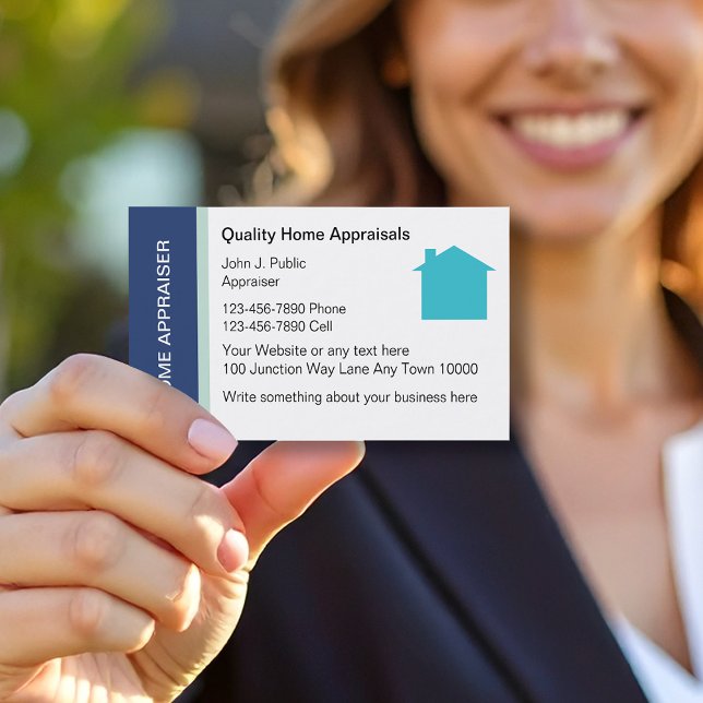 Cartes de visite de l'évaluation immobilière (Créateur téléchargé)