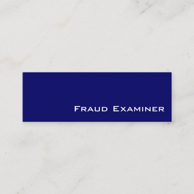 Cartes de visite de l'examinateur de fraude blanc  (Devant)