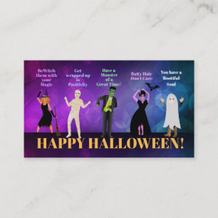 Cartes de visite de l'Halloween Positivity