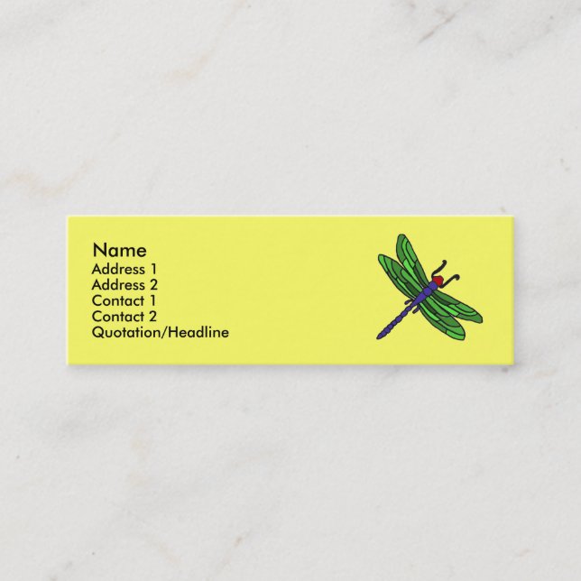 Cartes de visite de libellule de CF… (Devant)