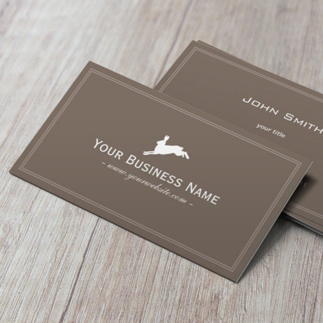 Cartes de visite de lièvres à charpente simple (Créateur téléchargé)