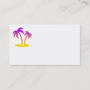 Cartes de visite de l'île tropicale