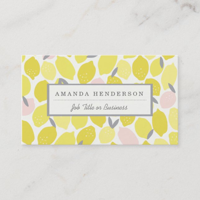 Cartes de visite de limonade rose (Devant)